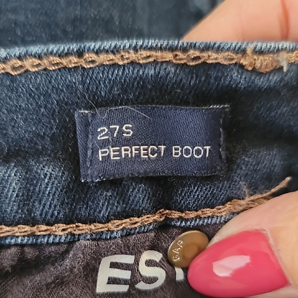 GAP Perfect Boot  Dark Blue Flare Women's Jeans - Picture 7 of 8